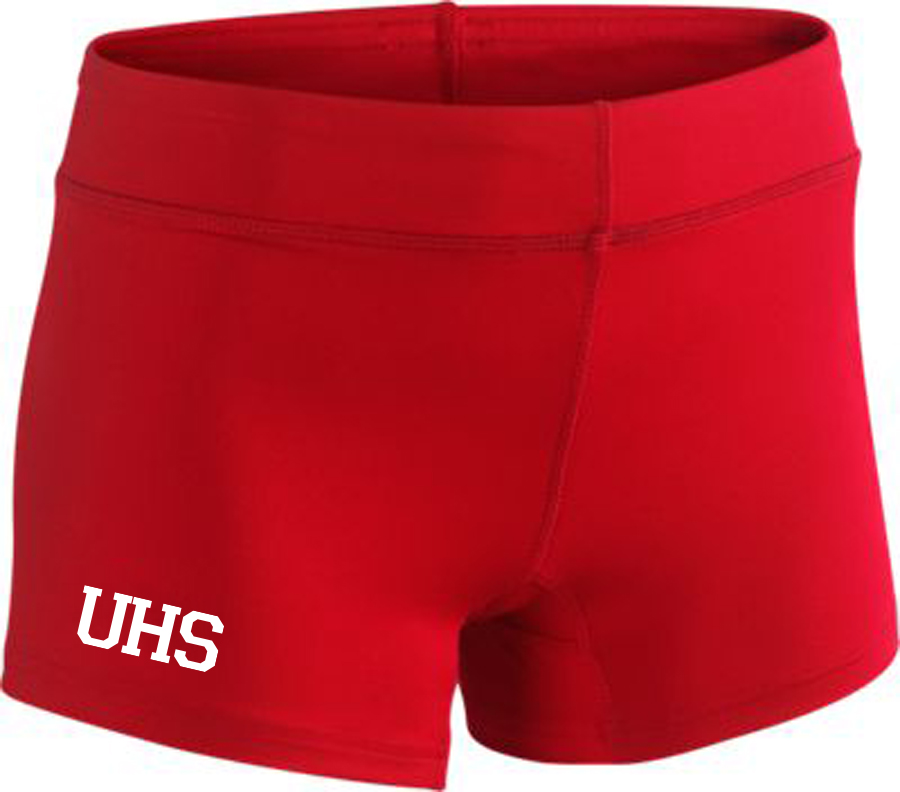 womens red nike spandex shorts
